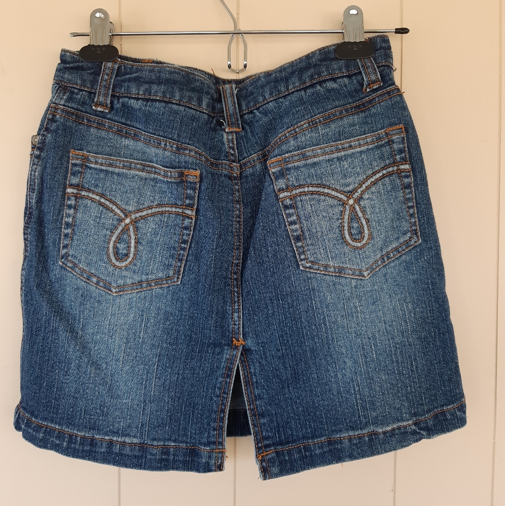 Sugar Doll Denim Mini Skirt Size 3 Jean Skirt Summer Festival Rodeo Cowgirl Core - Picture 2 of 6